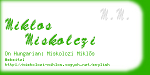 miklos miskolczi business card